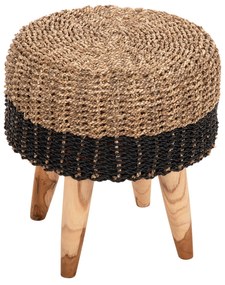 ΣΚΑΜΠΟ BEAM HM7827 ΞΥΛΟ ΤΕΑΚ ΚΑΙ SEAGRASS ΣΕ ΦΥΣΙΚΟ & ΜΑΥΡΟ Φ43x45Yεκ.