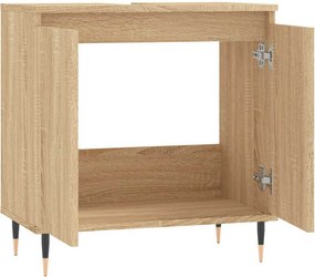 vidaXL Ντουλάπι Μπάνιου Sonoma Δρυς 58 x 33 x 60 εκ. από Επεξεργ. Ξύλο