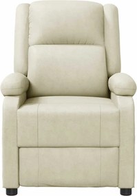 vidaXL Πολυθρόνα Ανακλινόμενη Λευκό από Συνθετικό Δέρμα