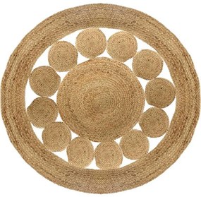 Χαλί Lace γιούτα φυσικό Φ120x1εκ 120x120x1 εκ.