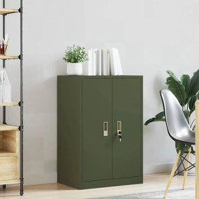 vidaXL Ντουλάπι αποθήκευσης Ελιά Πράσινη 60 x 40 x 90 cm Ατσάλι