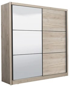 Wardrobe Navara with Mirror 215 OG Grey Oak 213x60x215.5 cm