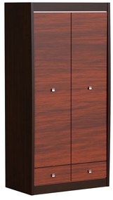 Ντουλάπα Orlando A108, Σκούρα καρυδιά, Milano δρυς, 200x98x58cm, Πόρτες ντουλάπας: Με μεντεσέδες | Epipla1.gr