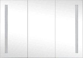 vidaXL Καθρέφτης Μπάνιου με Ντουλάπι &amp; LED 89 x 14 x 62 εκ.