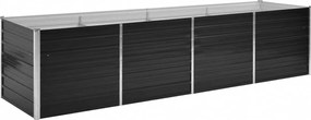 vidaXL Ζαρντινιέρα Υπερυψωμένη Ανθρακί 320x80x77 εκ. Γαλβαν. Χάλυβας