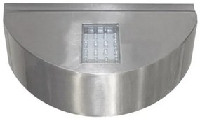 Απλίκα Φωτιστικό Τοίχου LED 1,6W Ημικύκλιο Διπλής Κατεύθυνσης ΙΡ54 Μπλε Φως 22x9 Lumen-9-70156664-Αλουμίνιο 9-70156664