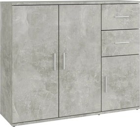 vidaXL Ντουλάπι Γκρι Σκυροδέματος 91x29,5x75 εκ. Επεξεργασμένο Ξύλο