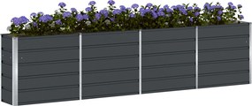 vidaXL Γλάστρα Ανθρακί 320 x 40 x 75 εκ. Ατσάλι