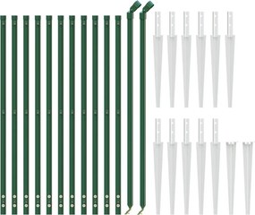 vidaXL Συρματόπλεγμα Περίφραξης Πράσινο 1,1 x 25 μ. με Καρφωτές Βάσεις