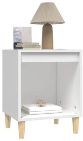 vidaXL Κομοδίνο Λευκό 40 x 35 x 50 εκ. από Επεξεργασμένο Ξύλο