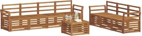 vidaXL Σετ Καναπέ 8 pcs Φυσικό Στερεό Ξύλο Ακακίας