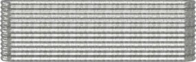vidaXL Ζαρντινιέρα Ασημί 224x40x68 εκ. Γαλβανισμένος χάλυβας