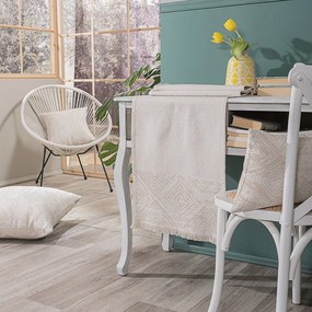 Τραβέρσα Izola 01 Ecru Teoran 45X180 Cotton-Polyester