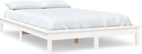 vidaXL Σκελετός Κρεβ. Χωρίς Στρώμα Λευκό 140x190 εκ Μασίφ Πεύκο