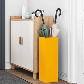 vidaXL Σχέδιο & βάση αποθήκευσης Μουσταρδί 15.5 x 15.5 x 49 εκ Ατσάλι