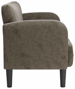 vidaXL Καναπές Loveseat Σκούρο Γκρι 110 εκ. Συνθετικό δέρμα