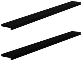 vidaXL Περβάζια παραθύρων 2 τεμ. Σκ. Καφέ 160x15x2εκ. Μασίφ Ξύλο Δρυός