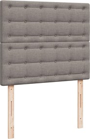 vidaXL Κρεβάτι Boxspring με Στρώμα Taupe 120x200 εκ. Υφασμάτινο