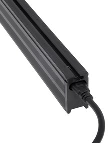 GloboStar OFFICE 61025-P Γραμμικό Κρεμαστό Φωτιστικό Linear LED 18W 2170lm 120° AC 220-240V Μ120 x Π2 x Υ4cm Θερμό Λευκό 2700K - Μαύρο - 3 Years Warranty