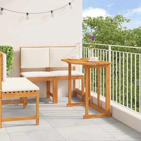 vidaXL Σετ Μπιστρό Κήπου 3 pcs Καφέ Μασίφ ξύλο ακακίας
