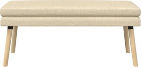 vidaXL Διπλή Επίστρωση Πάγκος Κρεμ 110 x 40 x 47 εκ. Ύφασμα