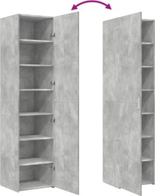 vidaXL Ντουλάπι Γκρι Σκυροδέματος 45x42,5x185 εκ. Επεξεργασμένο Ξύλο