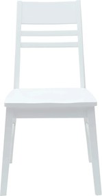vidaXL Καρέκλες φαγητού 2 pcs Λευκό 43 x 54 x 89 εκ.