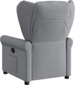 vidaXL Πολυθρόνα Ανακλινόμενη Ηλεκτρική Ανοιχτό Γκρι Υφασμάτινη