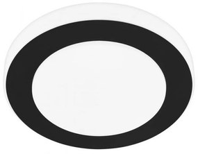 Φωτιστικό Οροφής-Πλαφονιέρα Led Carpi 33682 Ø 300 3000K Black-White Eglo Metal, Plastic