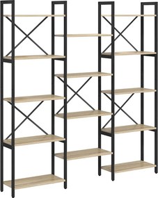vidaXL Ράφι Βιβλίων 156 x 25 x 167 εκ. Επεξεργασμένο Ξύλο Δρύς Sonoma