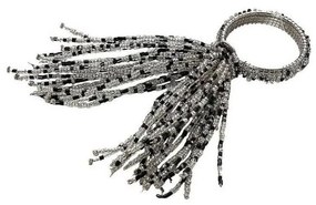 Δαχτυλίδι Πετσέτας Σετ 6 τμχ YRA109K6 6cm Black-White Espiel Metal, Glass