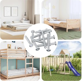 vidaXL Βίδα 1800 pcs Ασημί M6 x 50 mm Ατσάλι