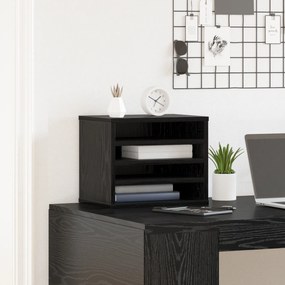 vidaXL Οργανωτής Γραφείου  Μαύρη Δρυς 36x26x29.5 cm Επεξεργασμένο Ξύλο