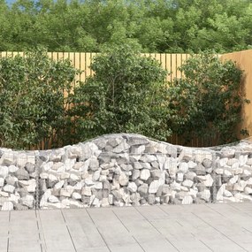 vidaXL Συρματοκιβώτια Τοξωτά 4 τεμ. 200x50x60/80 εκ. Γαλβαν. Ατσάλι