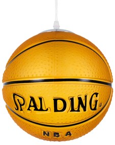 GloboStar® SPALDING NBA 00649 Μοντέρνο Κρεμαστό Παιδικό Φωτιστικό Οροφής Μονόφωτο 1 x E27 Πορτοκαλί Γυάλινο Φ25 x Υ25cm