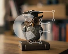 Intra Συλλεκτικό Ξύλινο Παζλ Plywood 4mm - Εκπαιδευτικό ειδώλιο κουκουβάγιας στο βιβλίο Σε Ξύλινο Κουτί - Διαστάσεις Puzzle: 10x10 cm – 25 κομμάτια