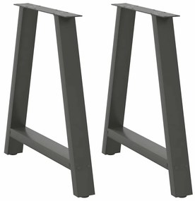 Πόδια Τραπεζαρίας Σχήματος Α 2 τεμ. Ανθρακί 80x(72-73) εκ. Ατσάλι