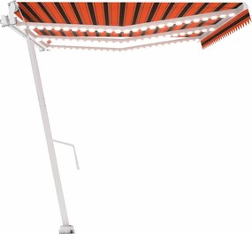 vidaXL Ηλεκτρική τέντα με LED και αισθητήρα 6 x 3 m