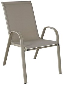 Πολυθρόνα Κήπου Στοιβαζόμενη Rio Ε270,8 55x74x91cm Cappuccino-Beige