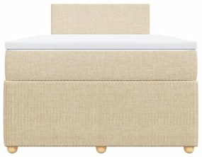 ΚΡΕΒΑΤΙ BOXSPRING ΜΕ ΣΤΡΩΜΑ ΚΡΕΜ 120X190 ΕΚ. ΥΦΑΣΜΑΤΙΝΟ 3287393