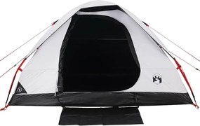 vidaXL Σκηνή Κάμπινγκ 4 Ατόμων Διάβροχη Λευκή Ύφασμα Συσκότισης