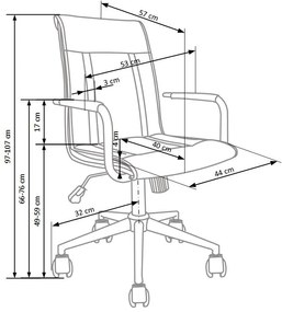 PORTO 2 office chair, color: white DIOMMI V-CH-PORTO_2-FOT-BIAŁY