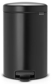 Brabantia 649029 Κάδος Απορριμμάτων με πεντάλ 12L, Matt Black