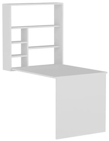 Γραφείο τοίχου ανοιγόμενο Ravin pakoworld λευκό 63x90x154εκ Model: 120-000084