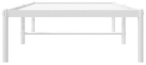 vidaXL Πλαίσιο Κρεβατιού Λευκό 75 x 190 εκ. Μεταλλικό