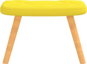 vidaXL Πολυθρόνα Relax Κίτρινη Μουσταρδί Υφασμάτινη με Σκαμπό