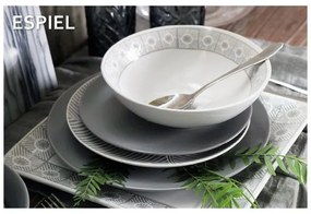Dande Πιάτο Βαθύ Κεραμικό Γκρι με Διάμετρο 19cm