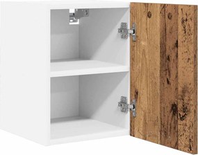 vidaXL Κρεμαστό ντουλάπι 2 pcs Παλαιό Ξύλο και Λευκό 30 x 31 x 40 εκ.