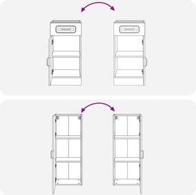 vidaXL Μονάδα κουζίνας KALMAR 5 pcs Παλαιωμένο ξύλο Επεξεργασμένο Ξύλο