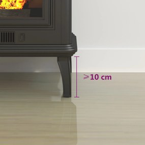 vidaXL Πλάκα Γυαλιού Τζακιού Διαφανές 100 x 60 cm Γυαλί
